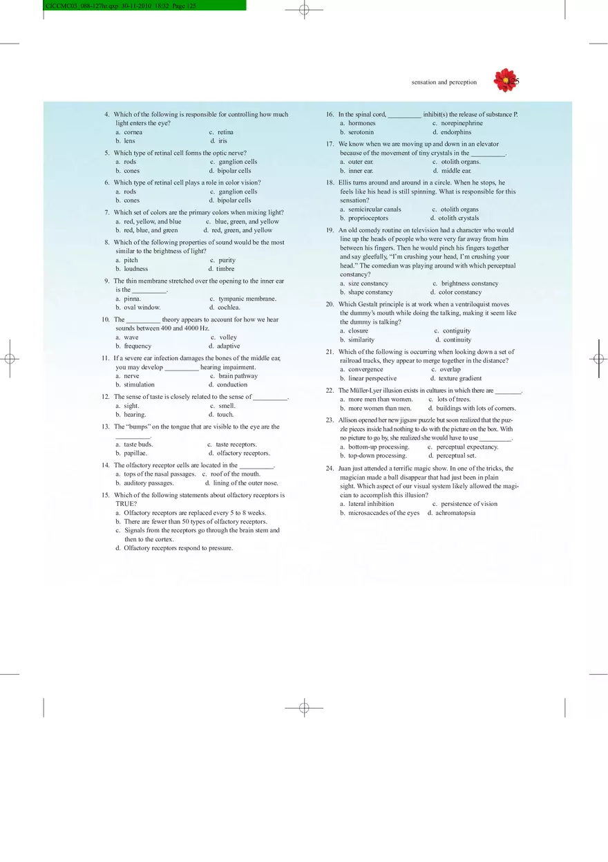 Sensation and Perception Lecture Note - Page 32