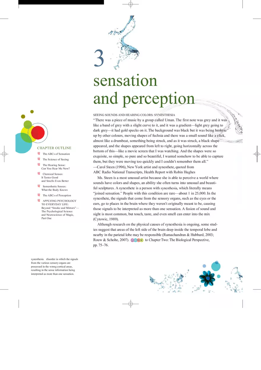 Sensation and Perception Lecture Note - Page 1