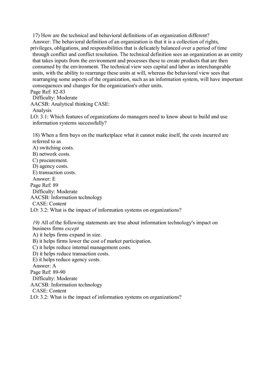 Chapter 3 Information Systems, Organizations, and Strategy Part 1 - Page 7
