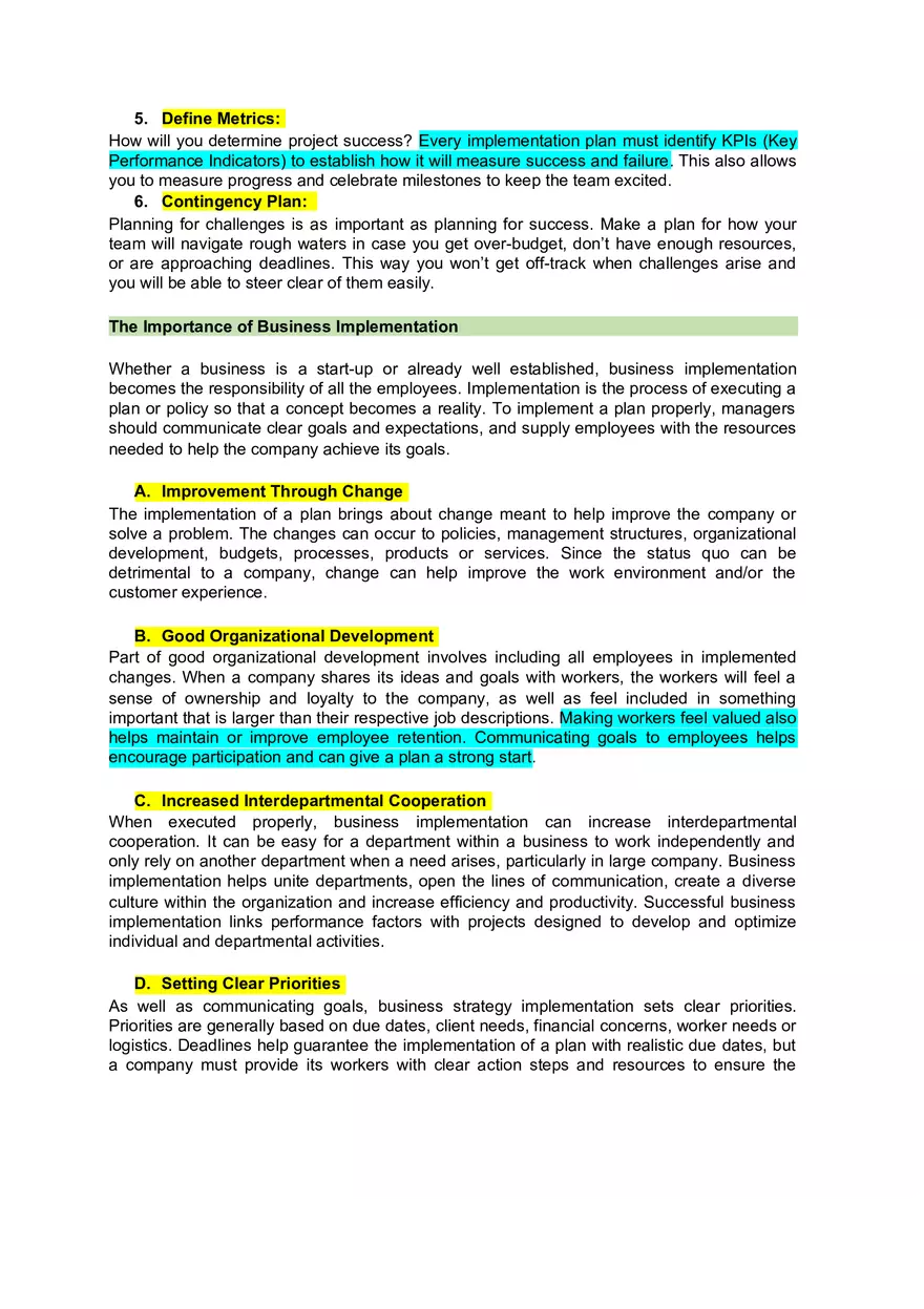 Business Implementation - Page 3