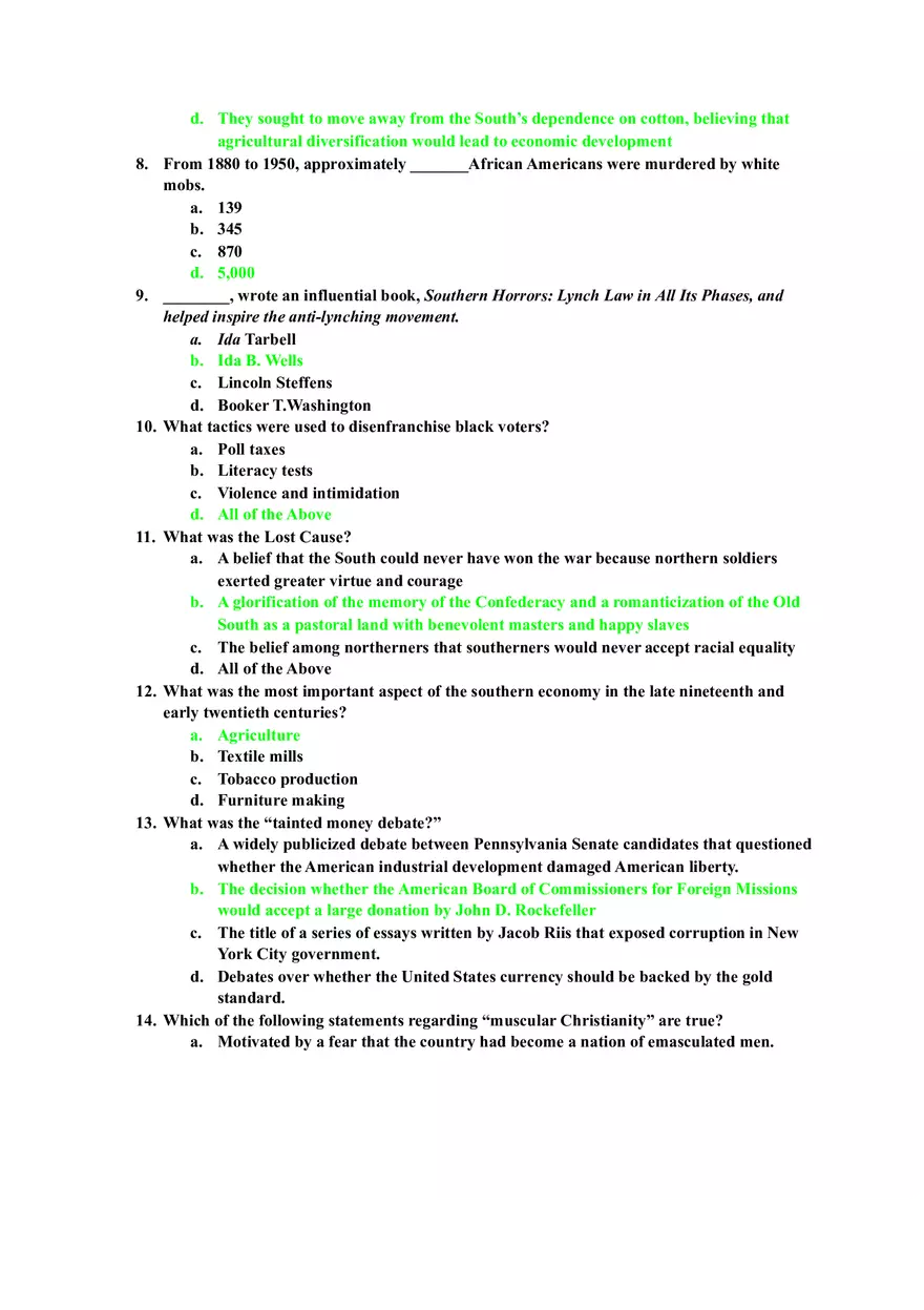 Chapter 18 Industrial America Quiz - Page 2
