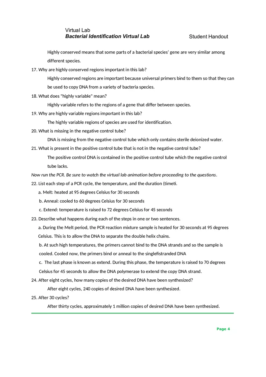 Bacterial Identification Virtual Lab - Page 4