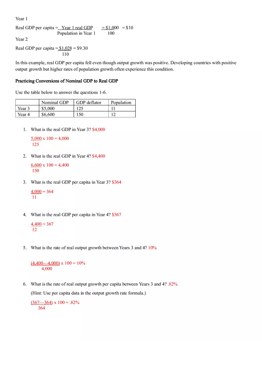 Real vs. Nominal GDP Practice - Page 5