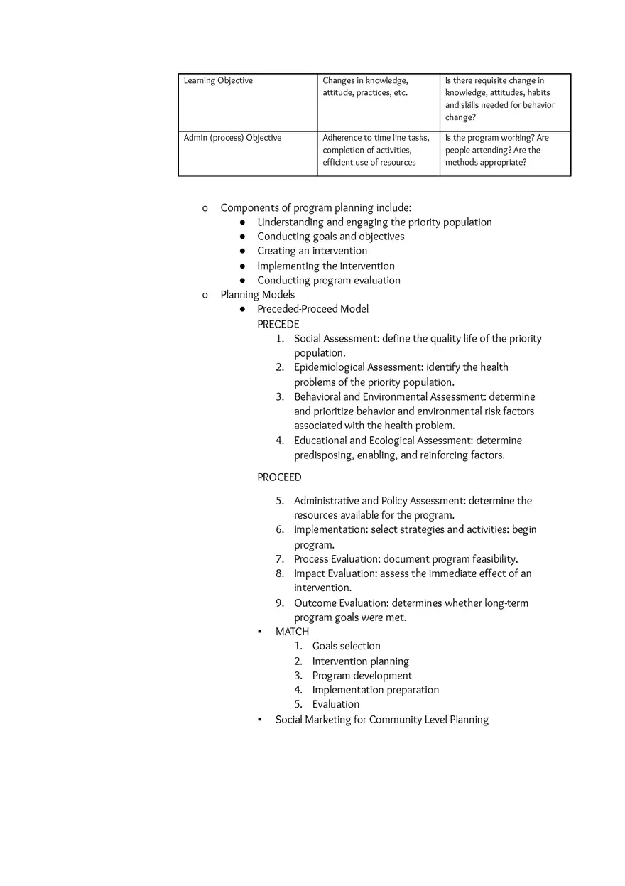Area of Responsibility II Plan Health Education Strategies, Interventions, and Programs - Page 3