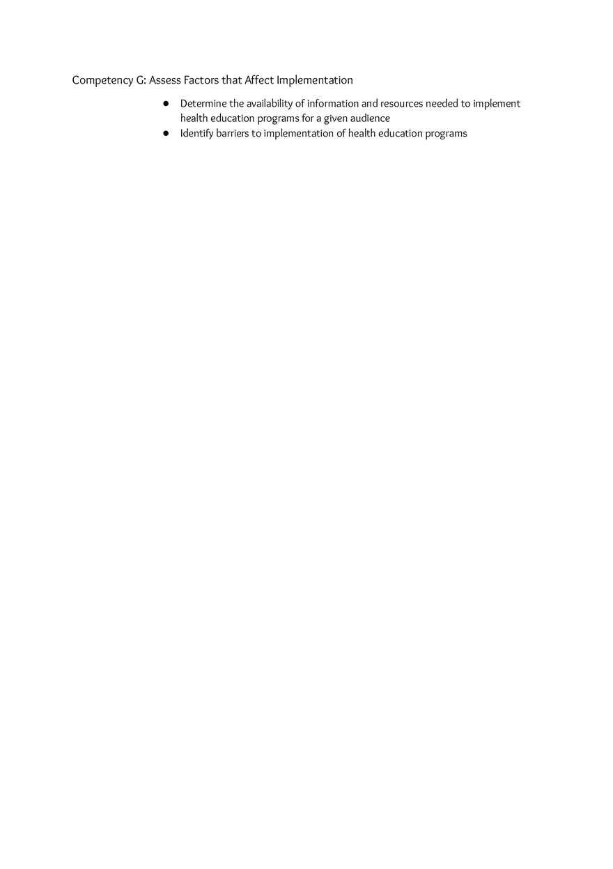 Area of Responsibility II Plan Health Education Strategies, Interventions, and Programs - Page 6