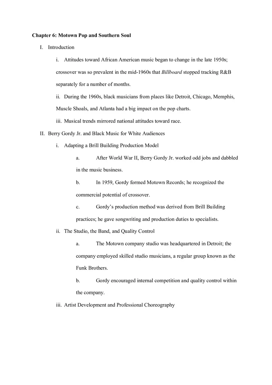 Chapter 6 Motown Pop and Southern Soul - Page 1