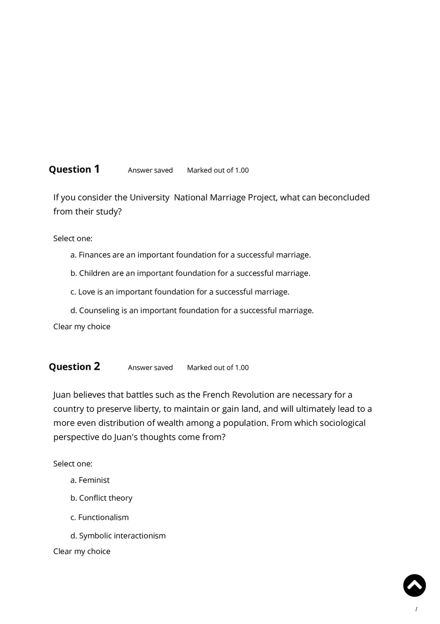 Sociology Final Exam 2020 Answers - Page 1