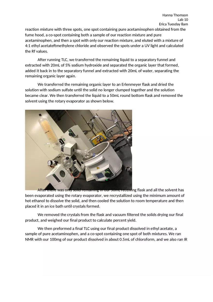 Williamson Ether Synthesis Lab Report - Page 4