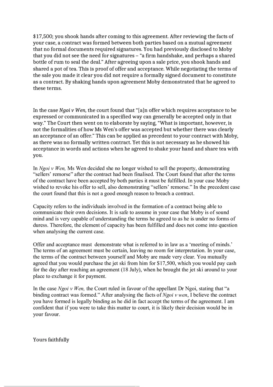 Client Advice Letter - Page 2
