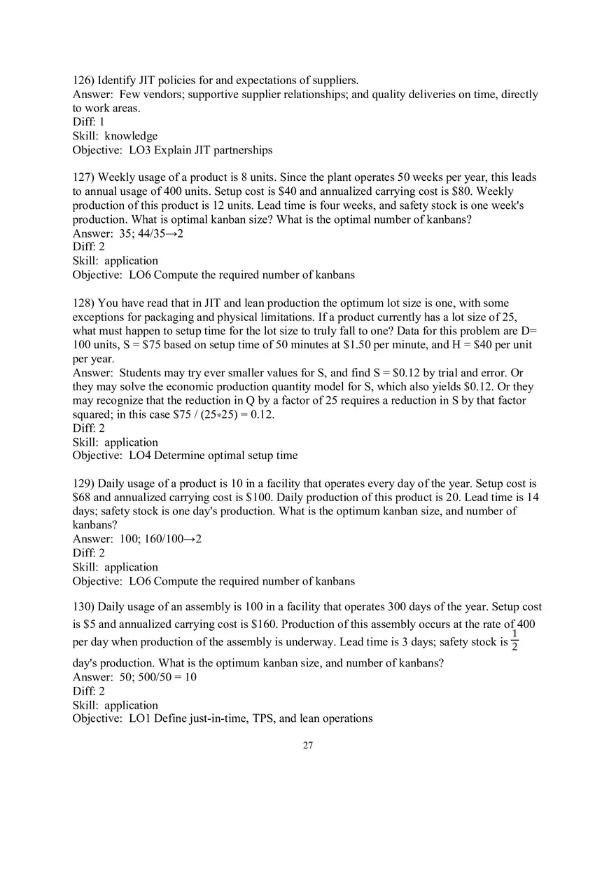 Chapter 16  JIT and Lean Operations Answers Part 3 - Page 8
