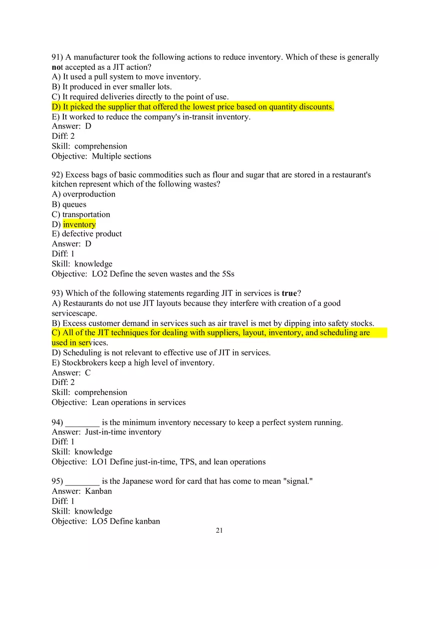 Chapter 16  JIT and Lean Operations Answers Part 3 - Page 2