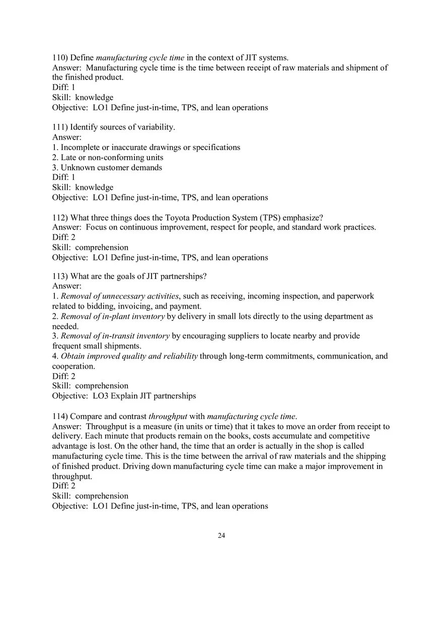 Chapter 16  JIT and Lean Operations Answers Part 3 - Page 5