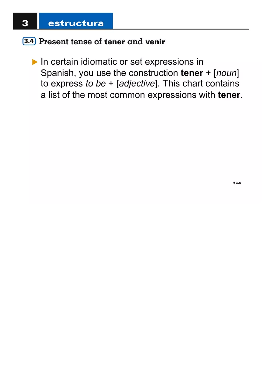 Present Tense of Tener and Venir - Page 6