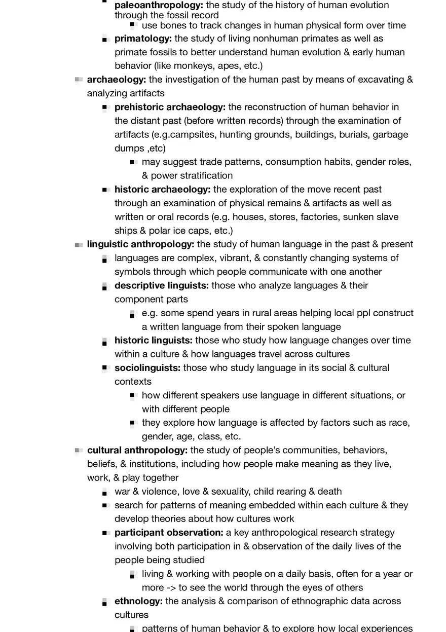 Anthropology Summary - Page 2