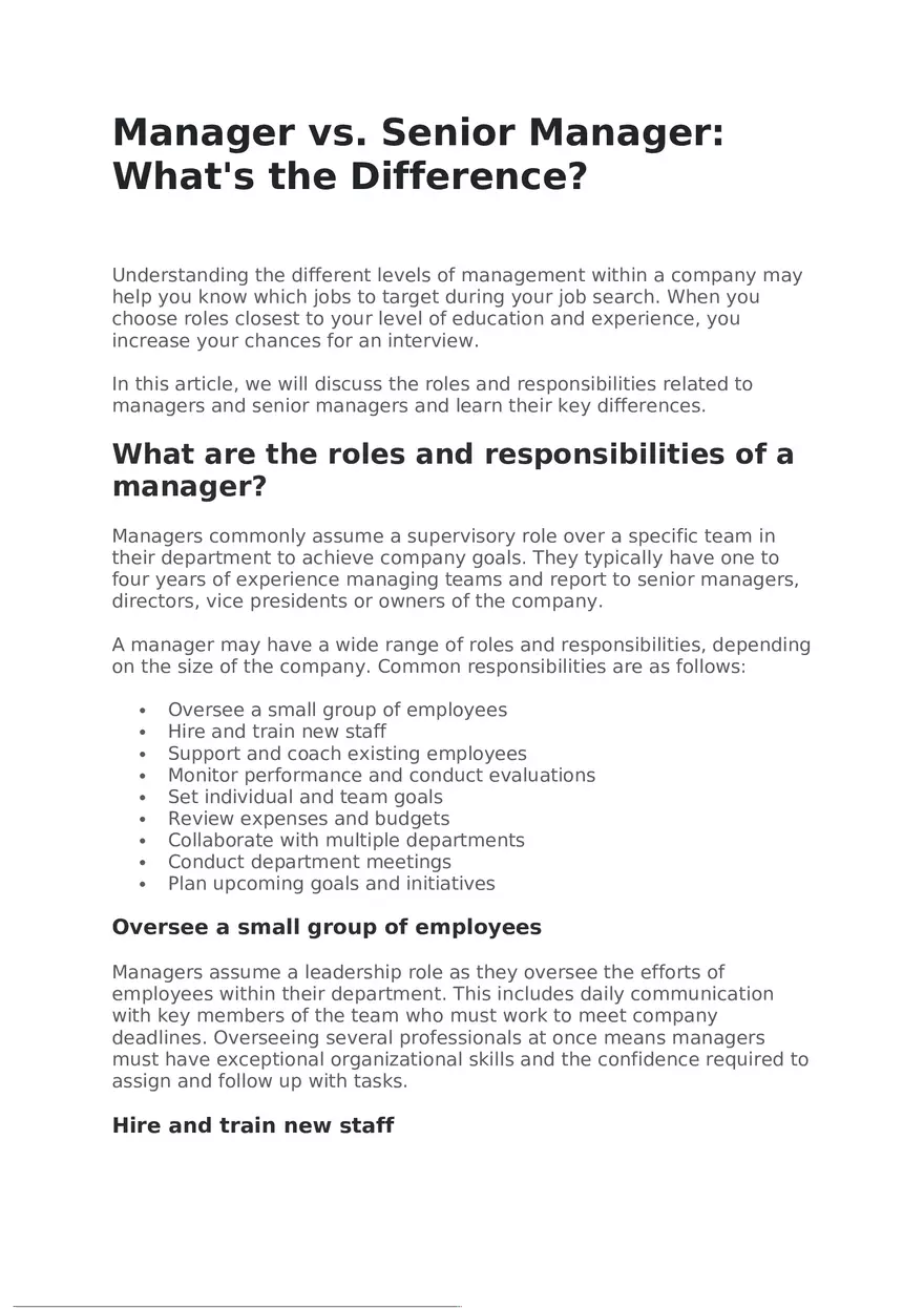 Manager vs. Senior Manager - Page 1
