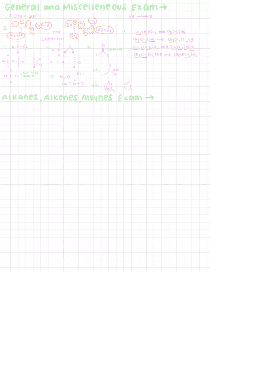Organic Chemistry 1 Final Exam - Page 3