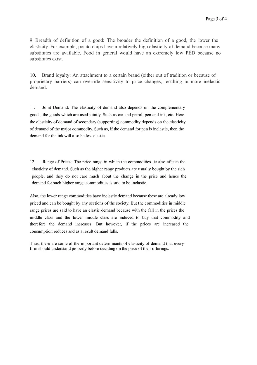 Determinants of Elasticity of Demand - Page 3