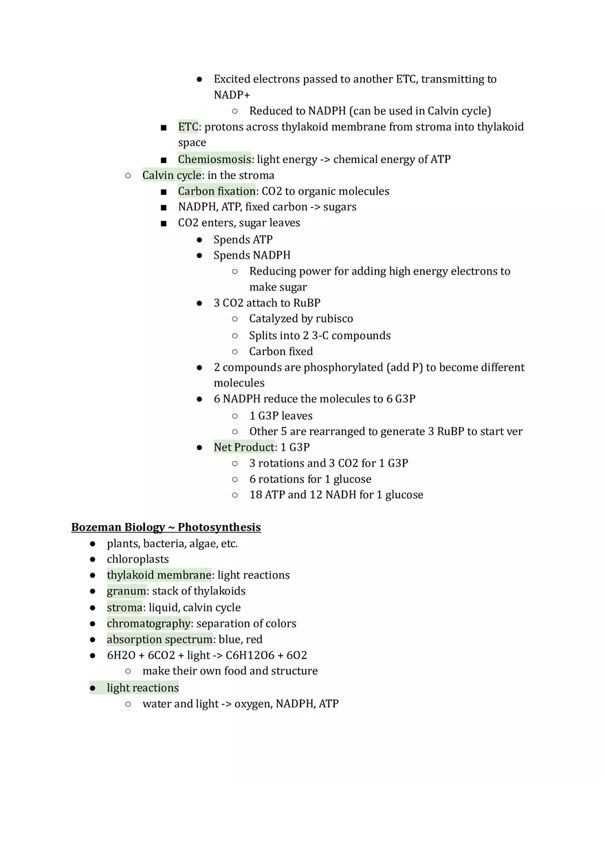 Unit 3 Cellular Energetics - Page 9