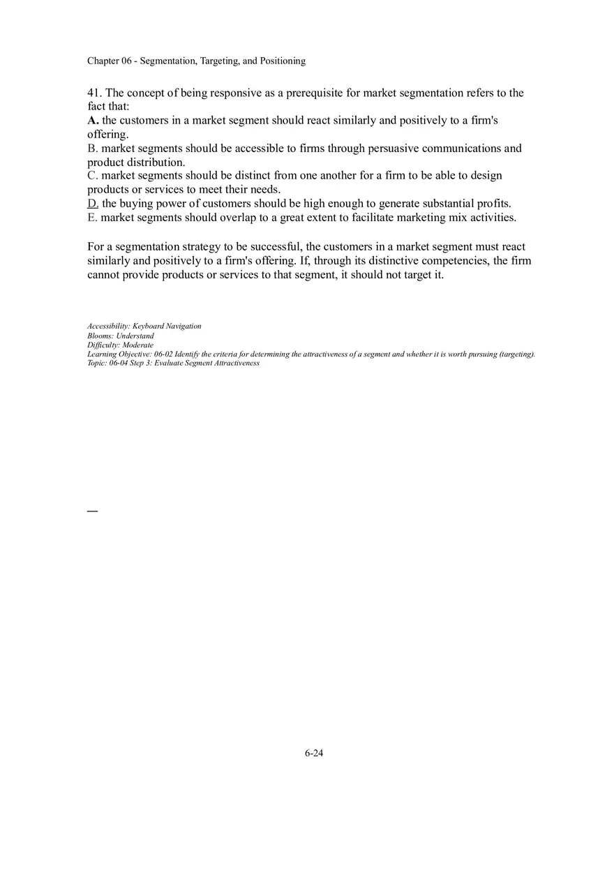 Segmentation, Targeting, and Positioning Multiple Choice  Part 3 - Page 1