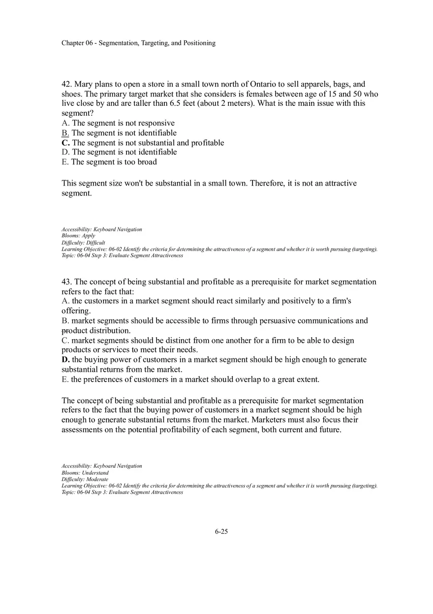 Segmentation, Targeting, and Positioning Multiple Choice  Part 3 - Page 2