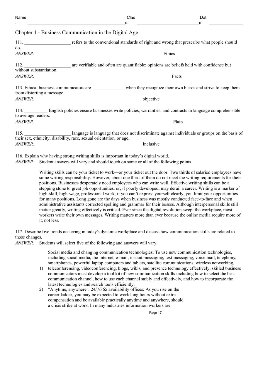 Chapter 1 - Business Communication in the Digital Age Part 1 - Page 7