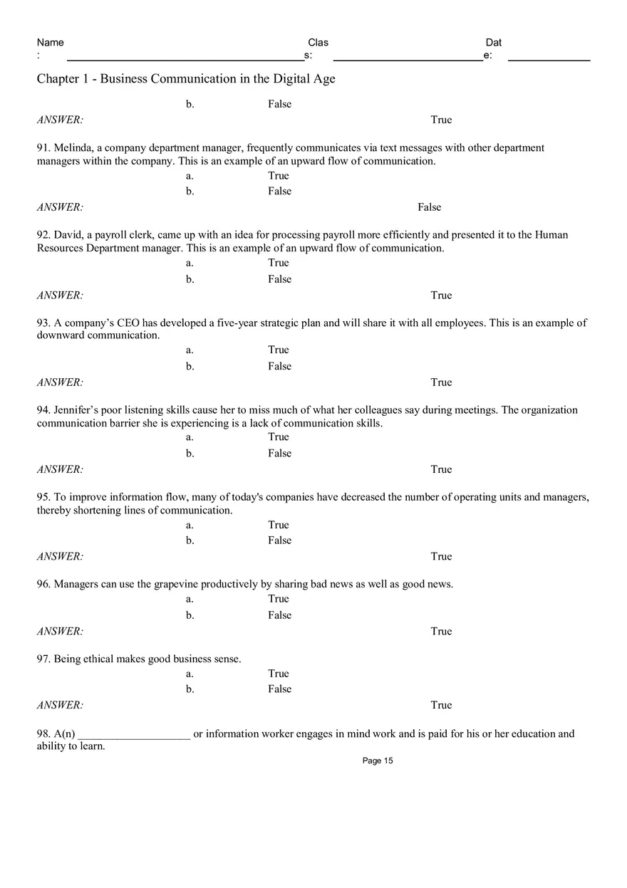 Chapter 1 - Business Communication in the Digital Age Part 1 - Page 5