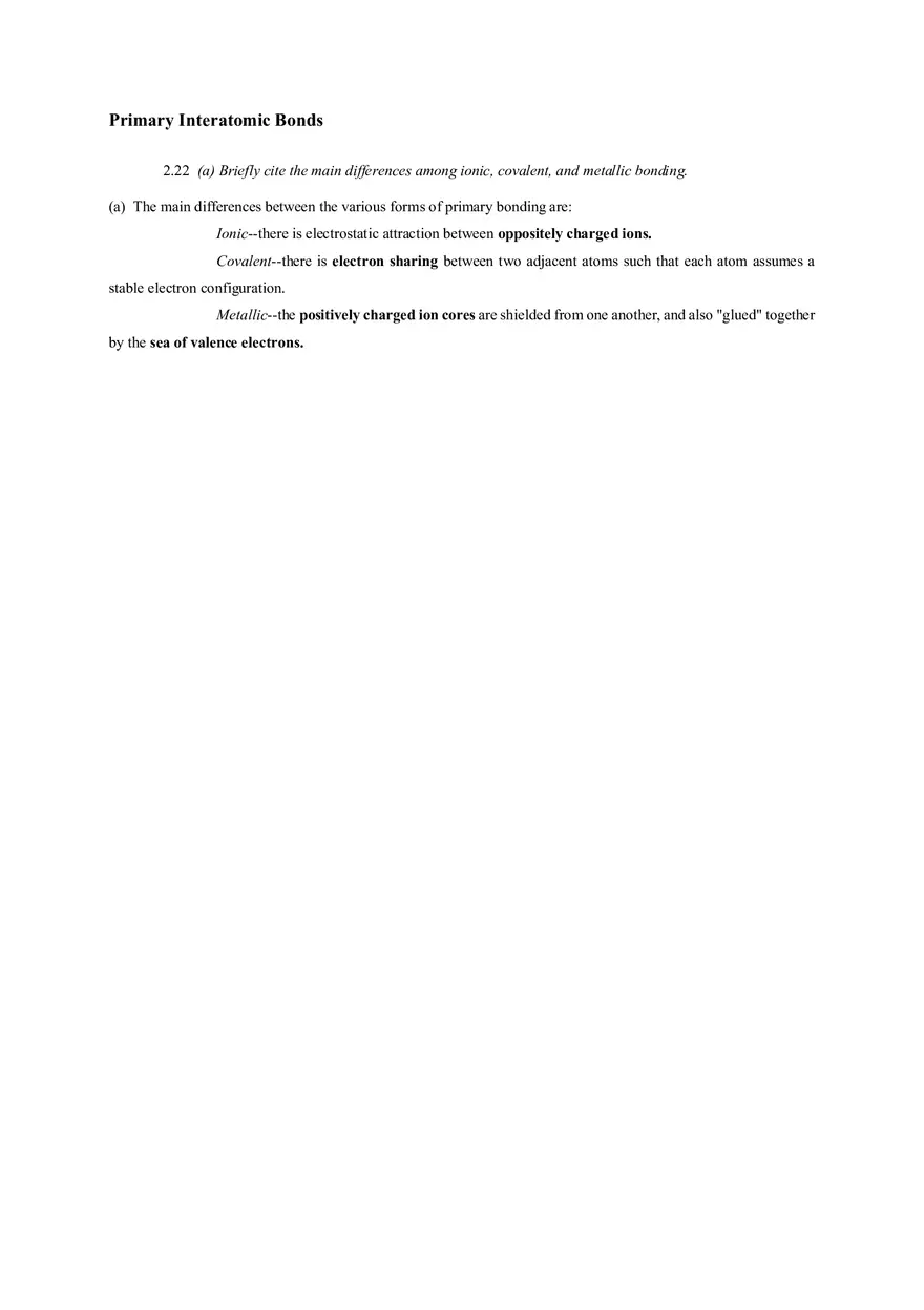 Atomic Structure and Interatomic Bonding Problems - Page 3