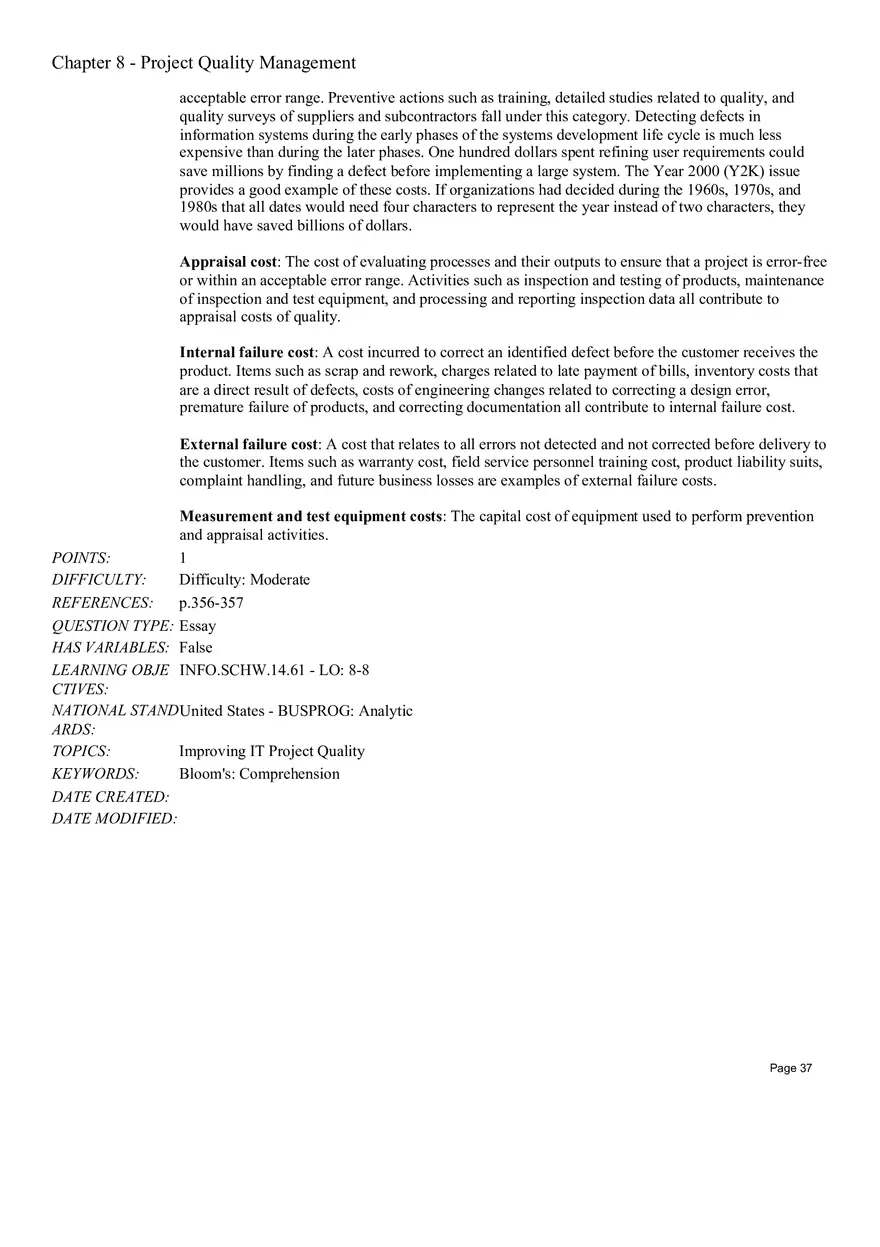 Chapter 8 Project Quality Management Essay - Page 4