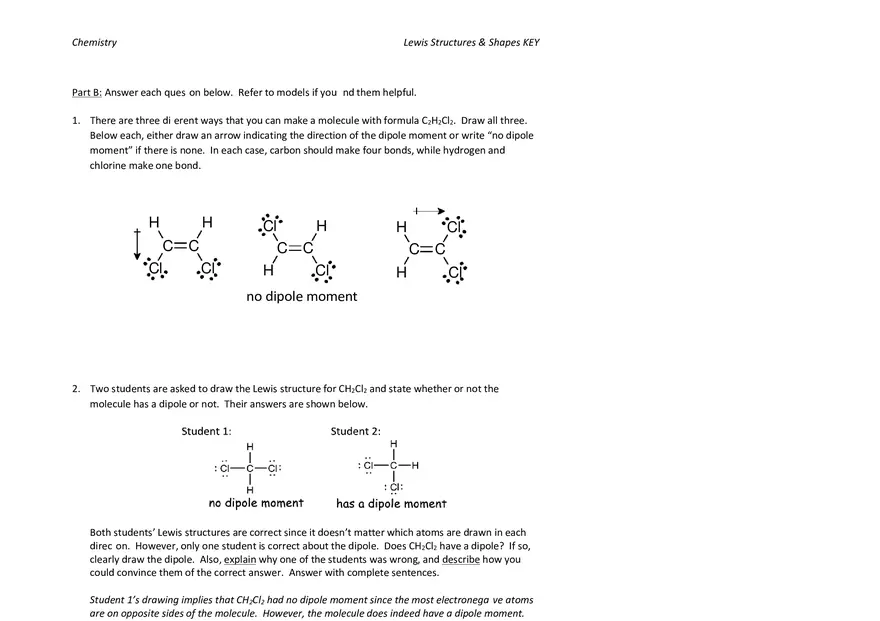 Report Sheet Key Lewis Structures & Shapes - Page 5