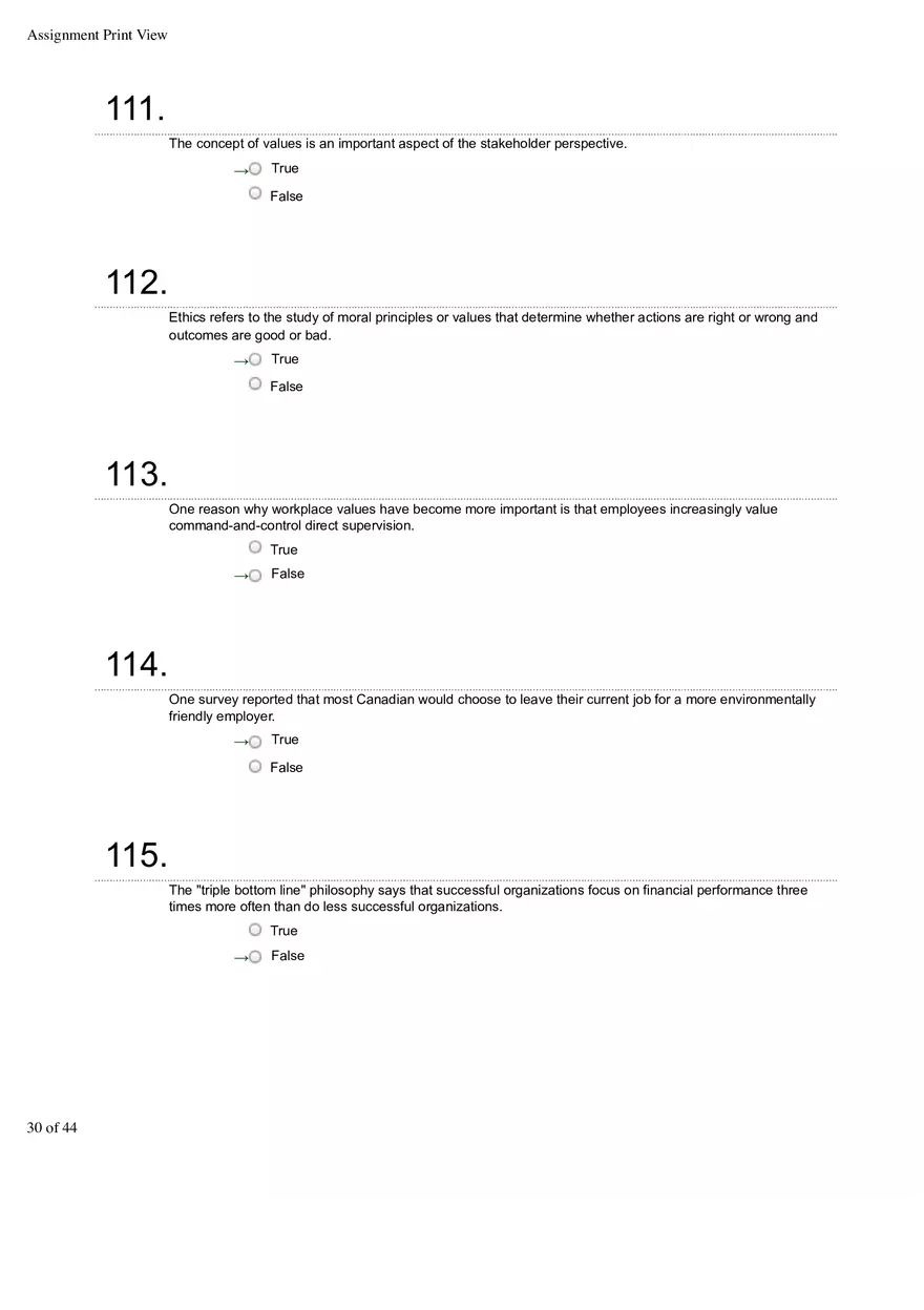 Organizational Behavior Ch 1 True False 2 - Page 2