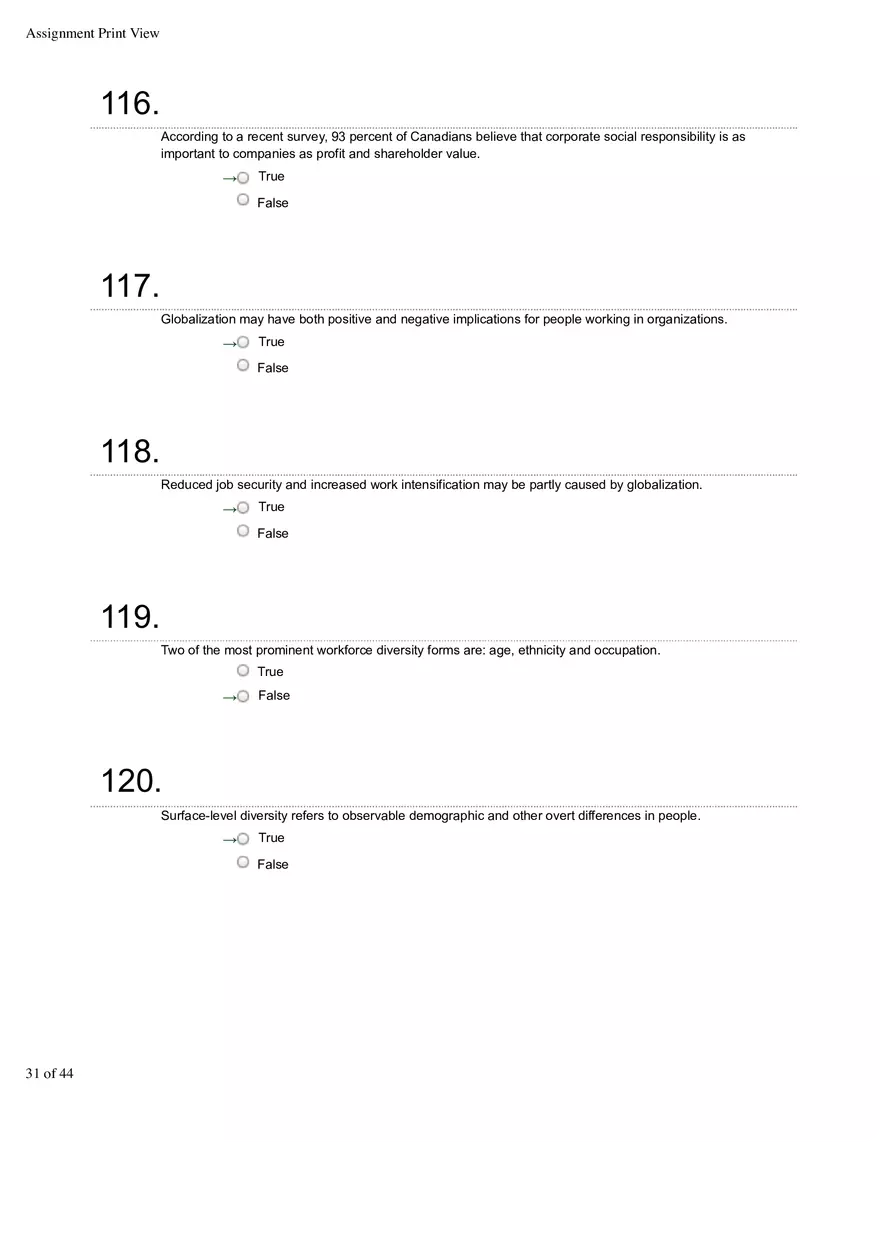 Organizational Behavior Ch 1 True False 2 - Page 3