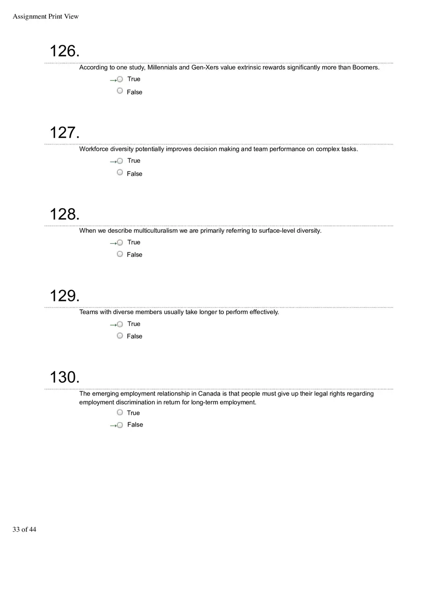 Organizational Behavior Ch 1 True False 2 - Page 5