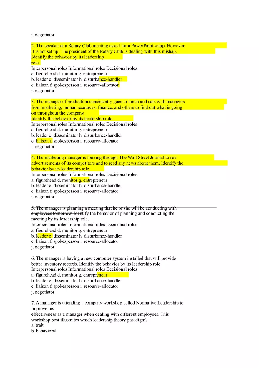 Chapter 1 Introduction to Leadership True False - Page 7