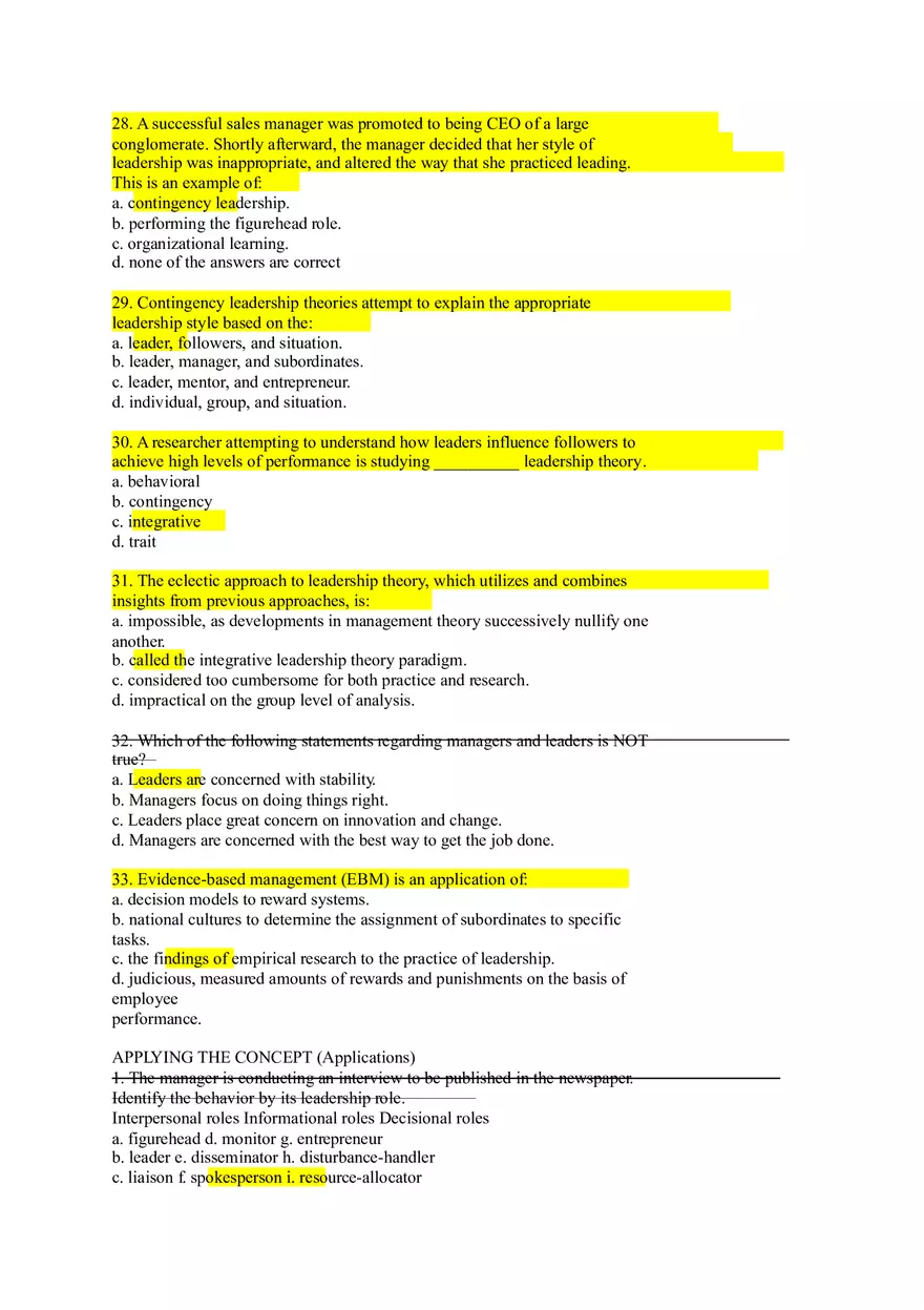 Chapter 1 Introduction to Leadership True False - Page 6