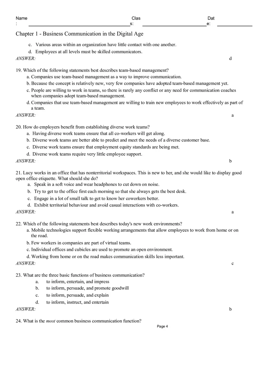 Chapter 1 - Business Communication in the Digital Age Part 1 - Page 4