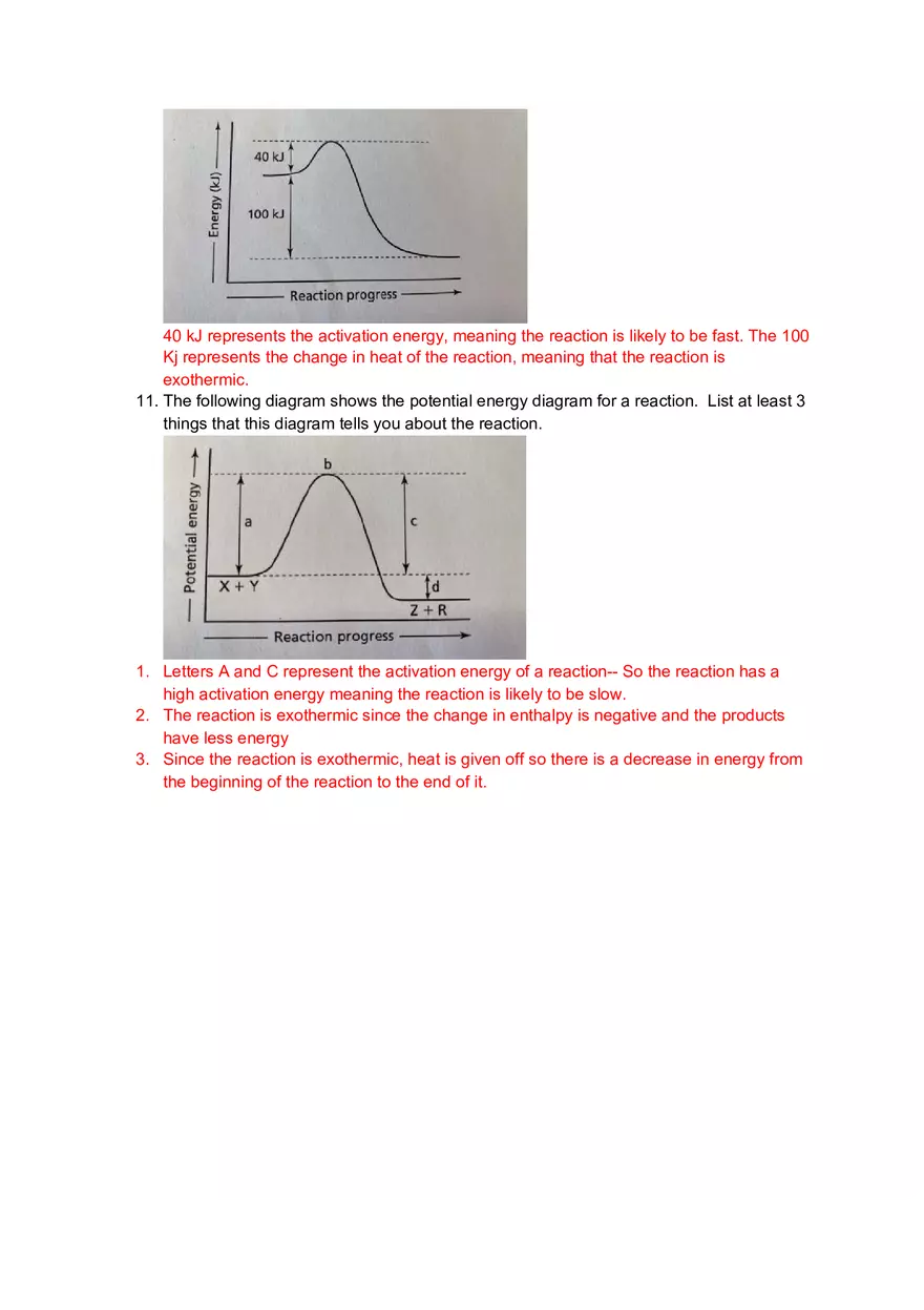 Reaction Rates Worksheet #3 - Page 3