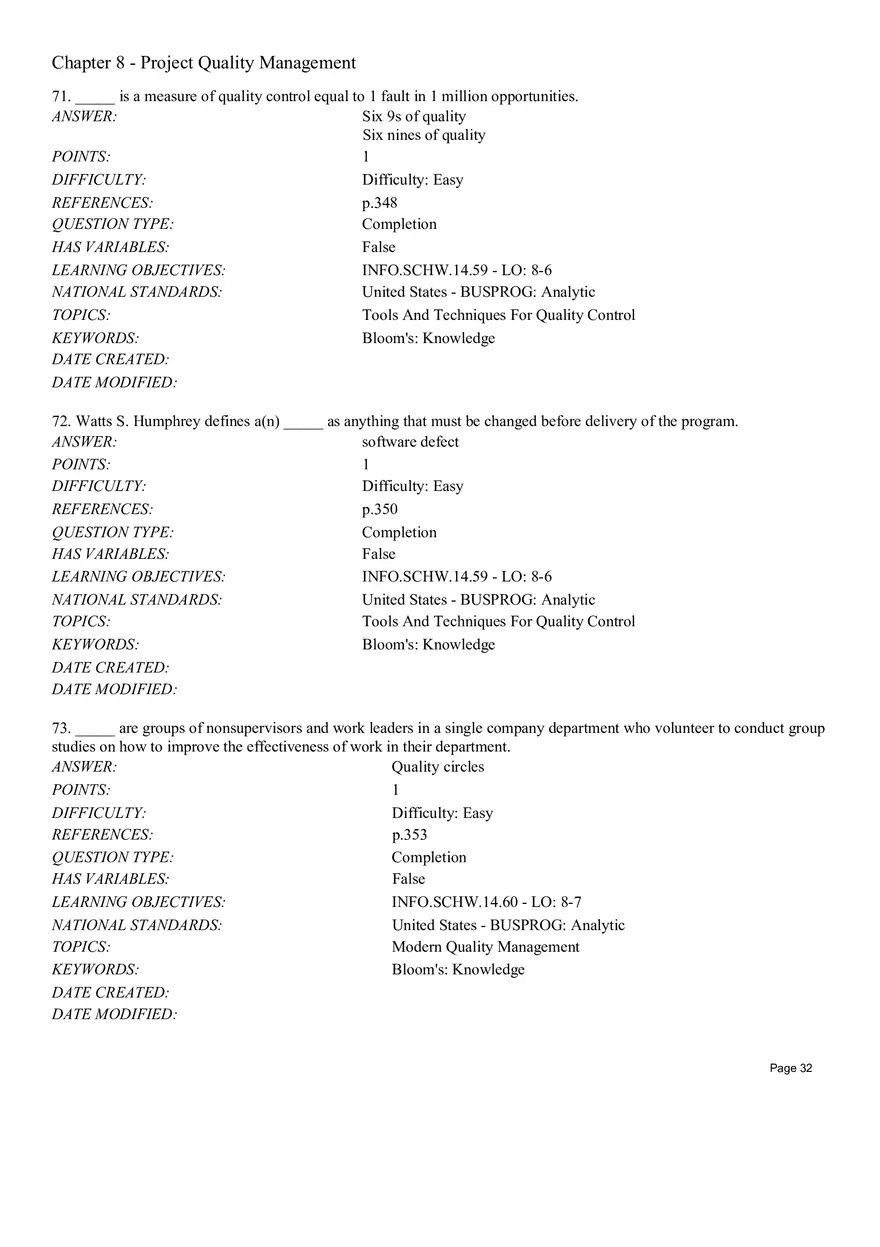 Chapter 8 Project Quality Management Completion - Page 7