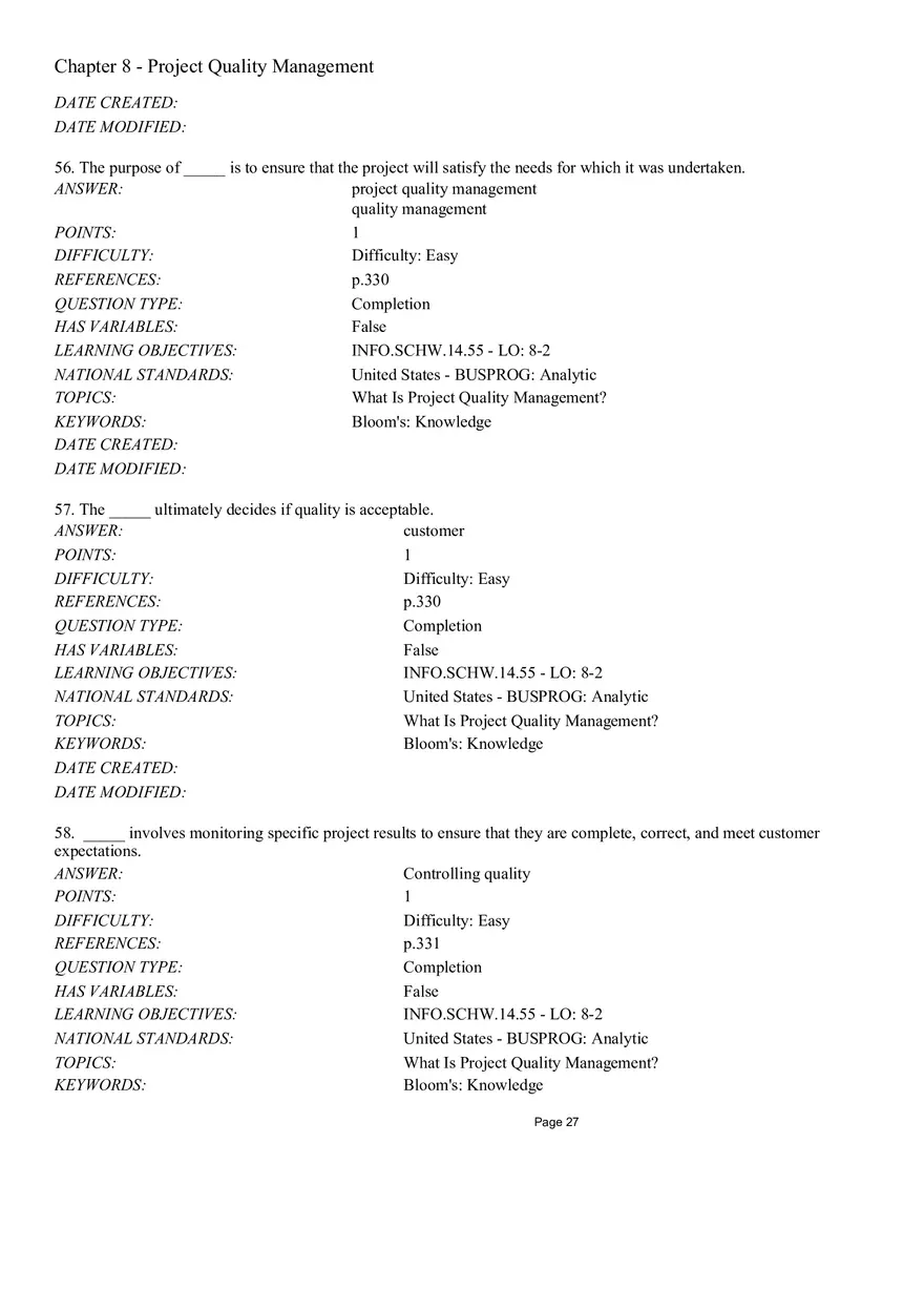 Chapter 8 Project Quality Management Completion - Page 2