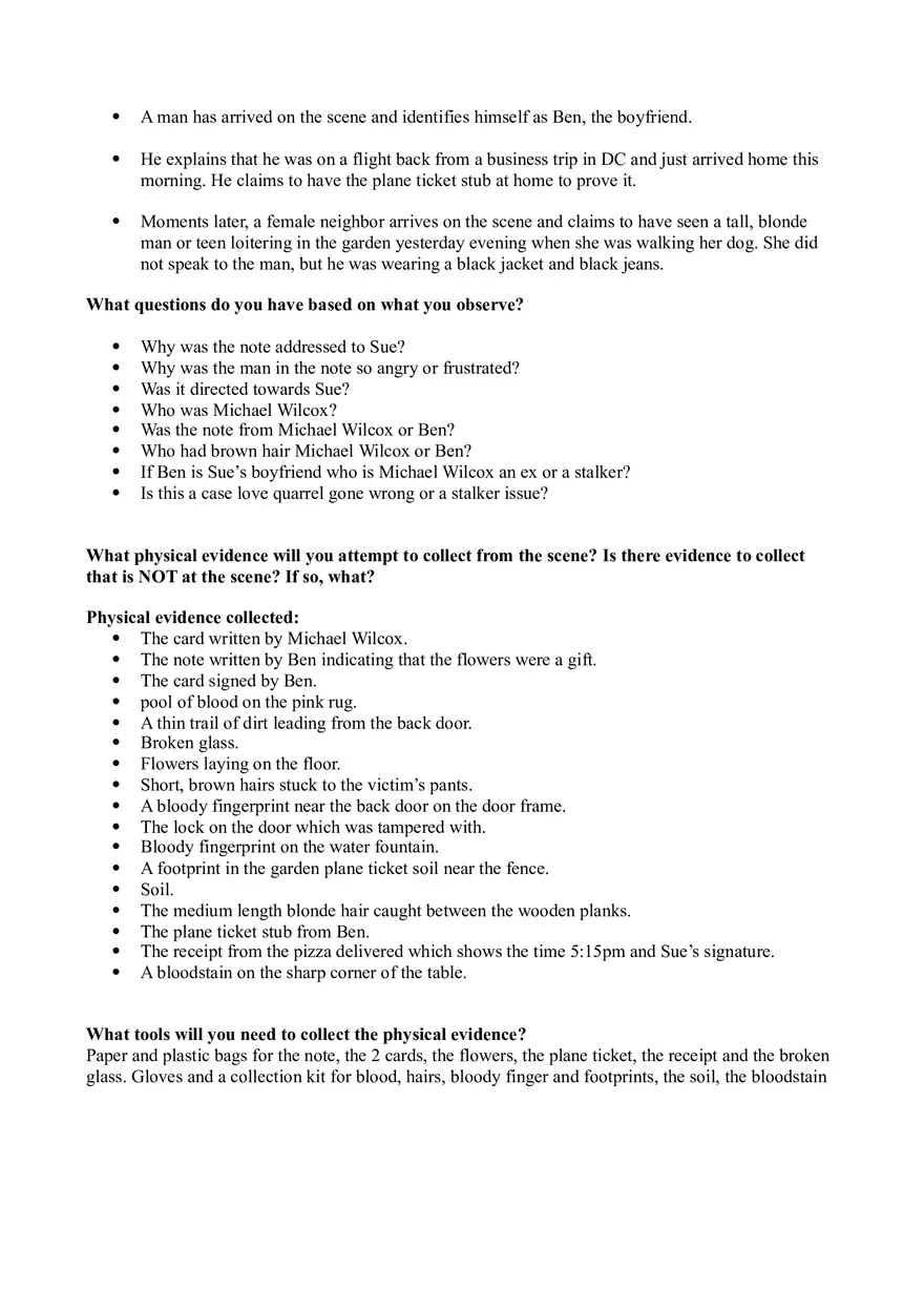 Unit 3 Lab Questions Crime Scene Investigation - Page 4