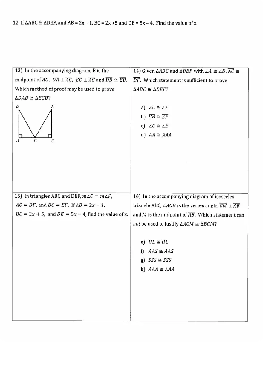Unit 4.1 Congruent Triangles - Page 7