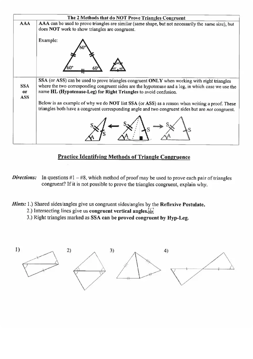 Unit 4.1 Congruent Triangles - Page 3
