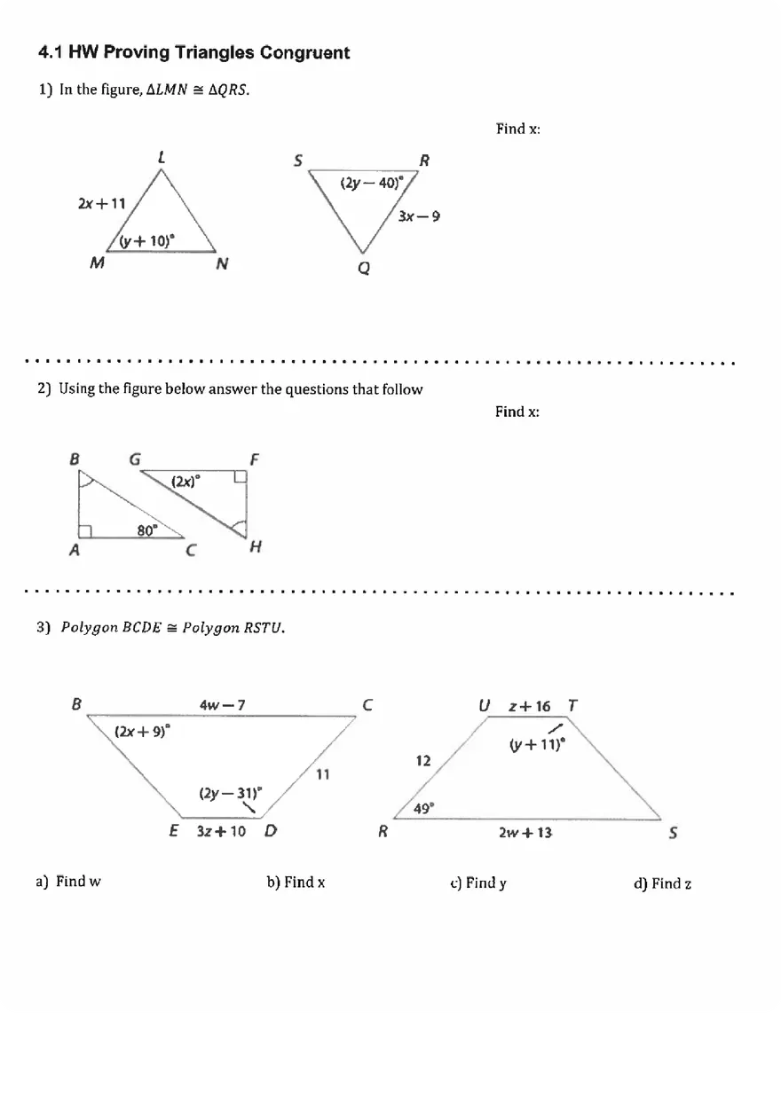 Unit 4.1 Congruent Triangles - Page 5