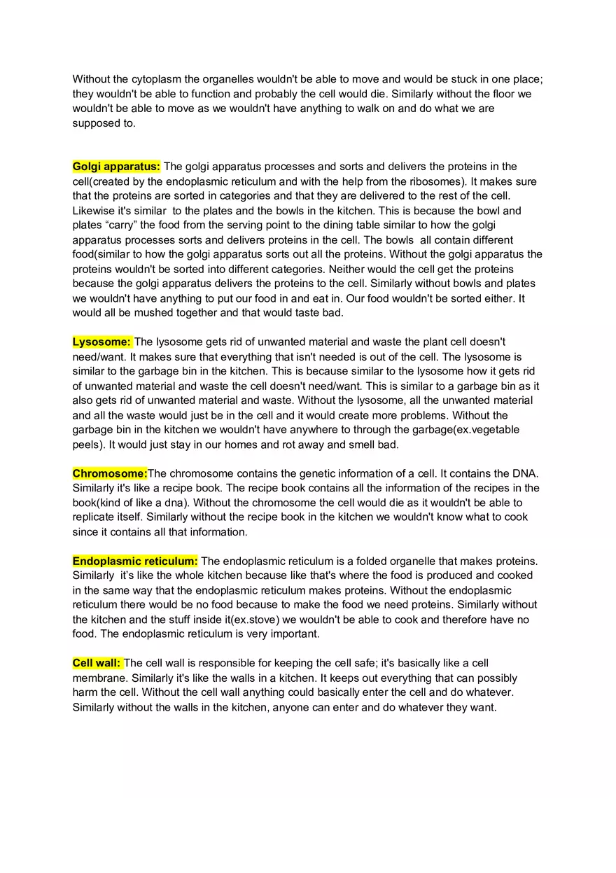 Cell Analogy - Page 2
