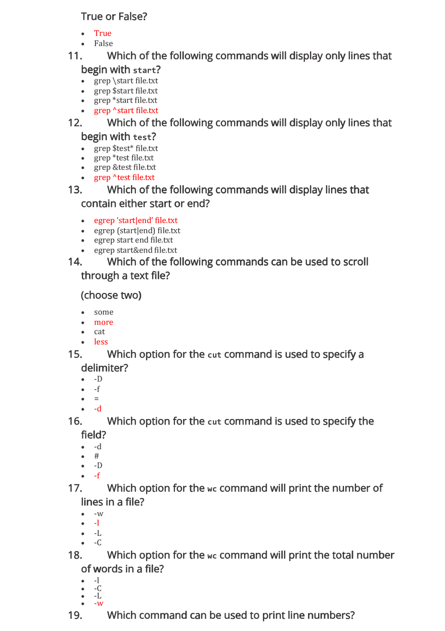 Linux Essentials 2.0 Chapter 10 Exam Answers - Page 2