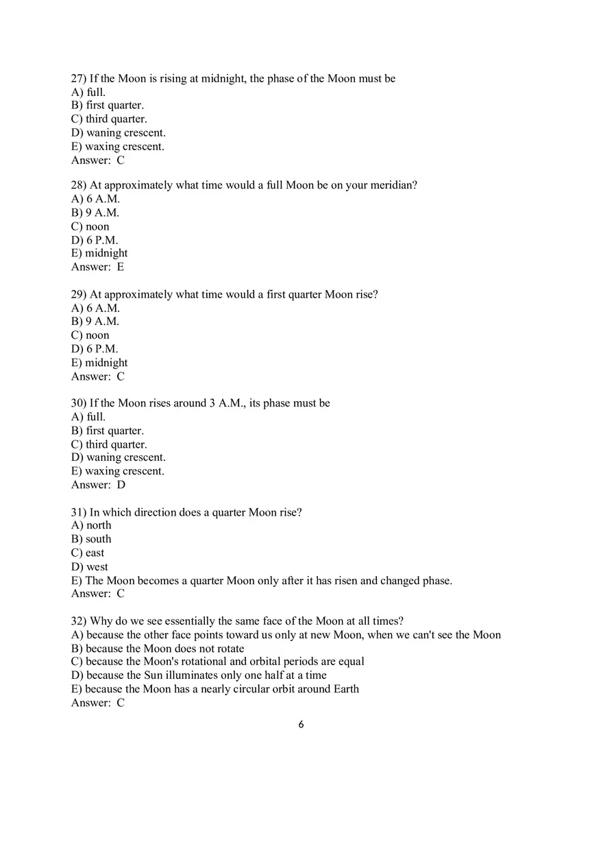 Chapter 2 Discovering the Universe for Yourself 2.1 Multiple-Choice Questions - Page 7
