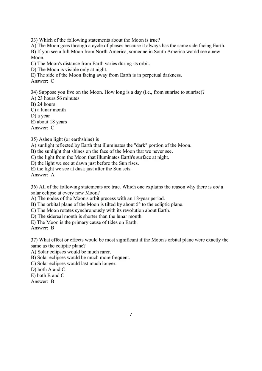 Chapter 2 Discovering the Universe for Yourself 2.1 Multiple-Choice Questions - Page 8