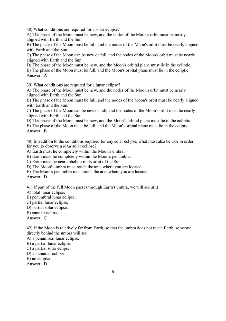 Chapter 2 Discovering the Universe for Yourself 2.1 Multiple-Choice Questions - Page 9