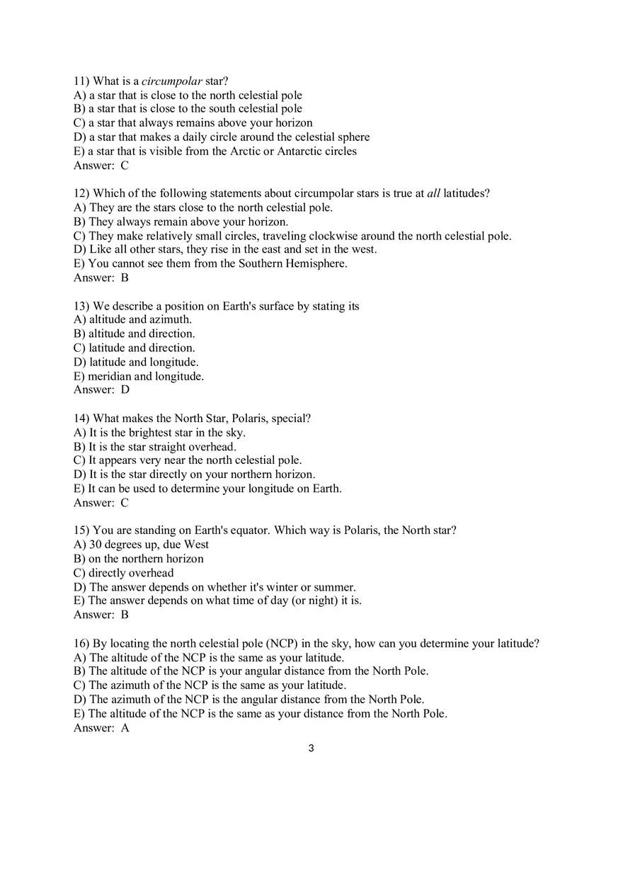 Chapter 2 Discovering the Universe for Yourself 2.1 Multiple-Choice Questions - Page 4