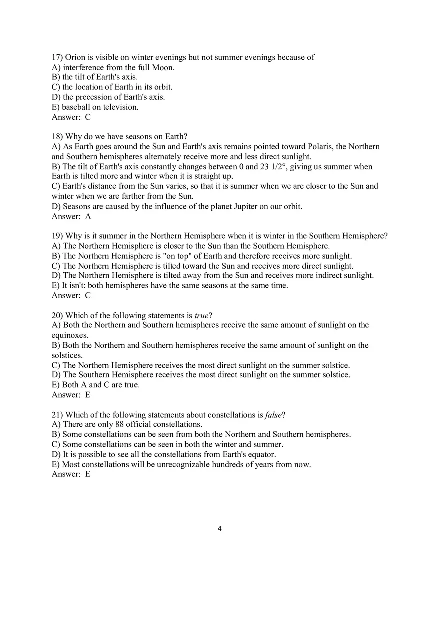 Chapter 2 Discovering the Universe for Yourself 2.1 Multiple-Choice Questions - Page 5