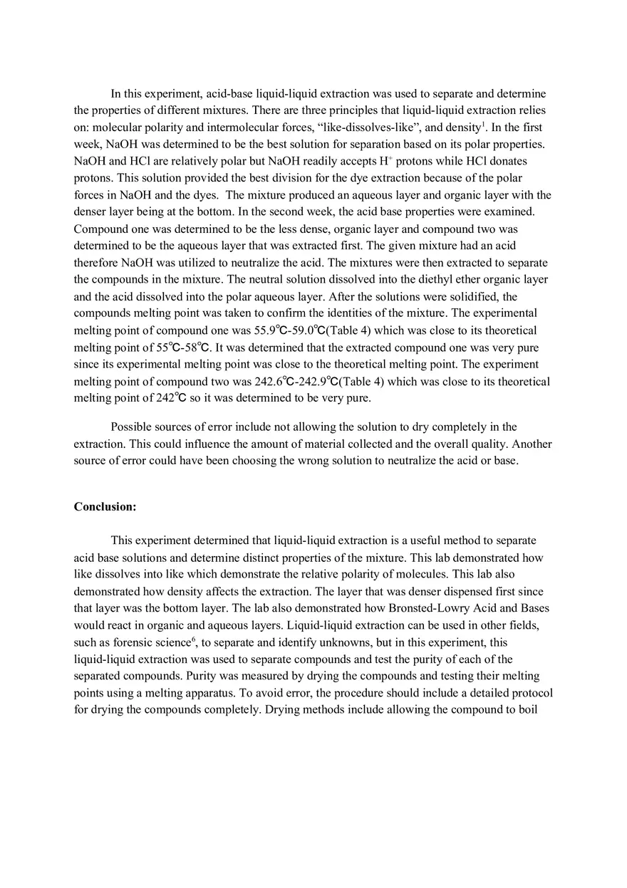 Acid-Base Liquid-Liquid Extraction - Page 7